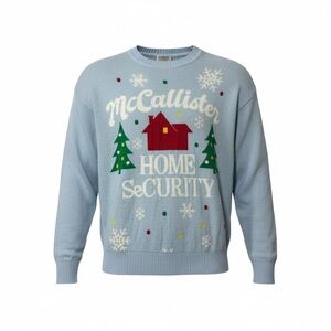 Home Alone McCallister Home Security Sweater XXL Light Blue Christmas Holiday